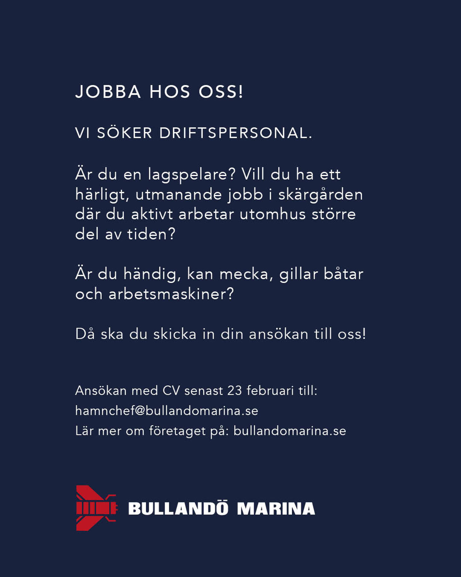 Sök jobb hos oss!